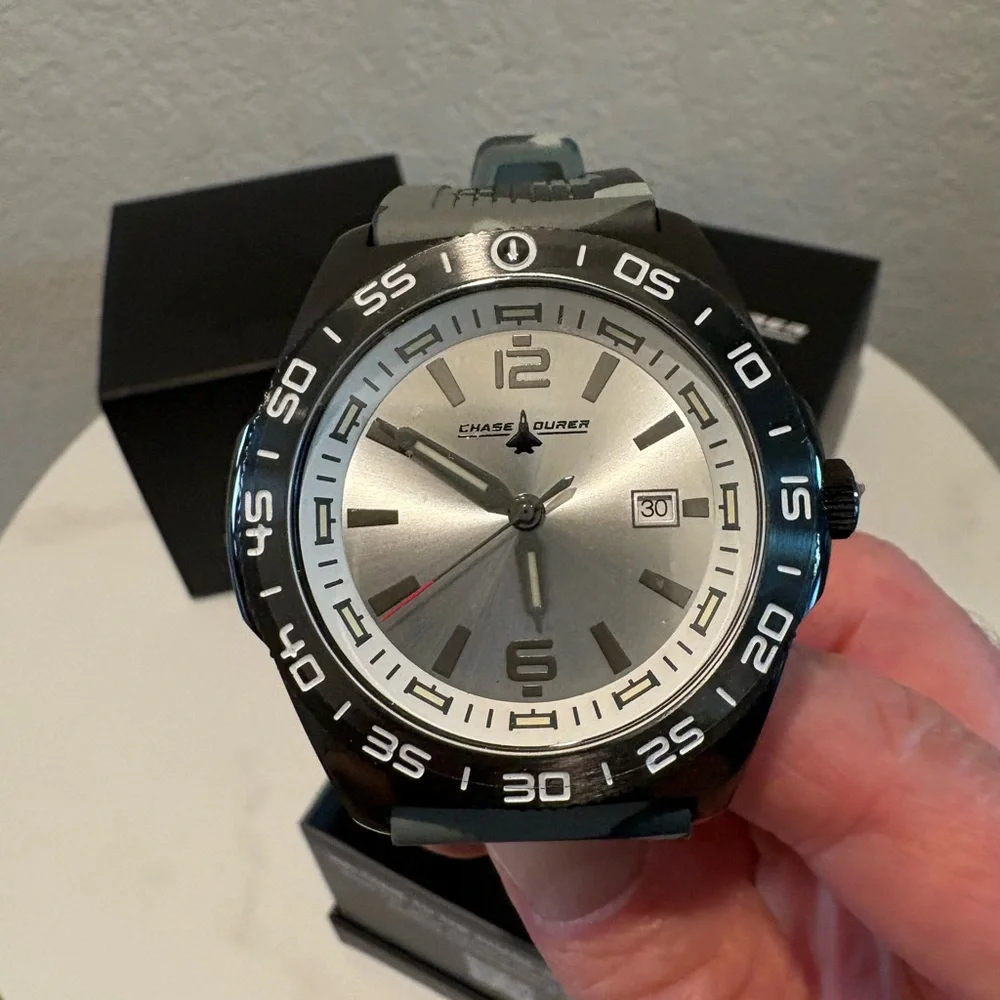 Chase Durer Men's Watch - 45mm, Camouflage, Grey NWT